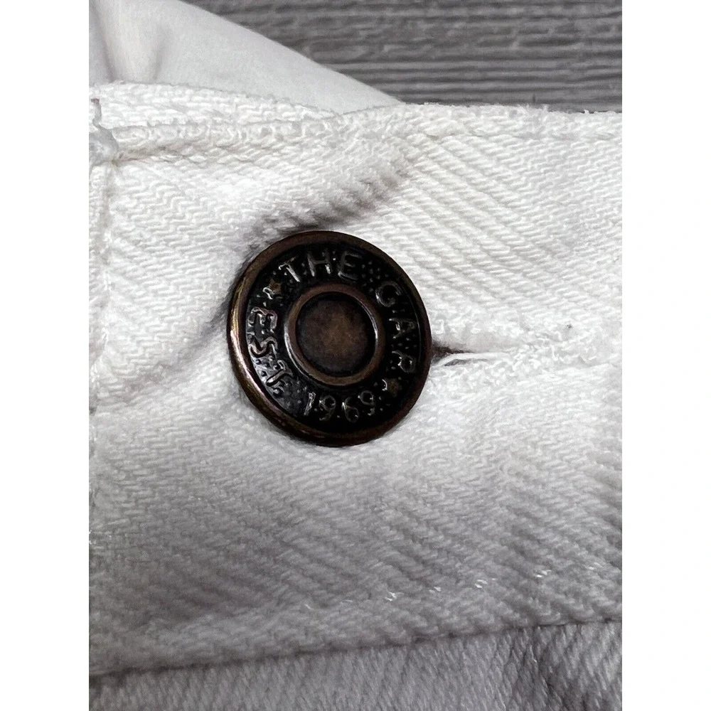 Vintage GAP Womens White Jeans Made In USA 80s 90s Denim Tapered Leg Size 31sx30
